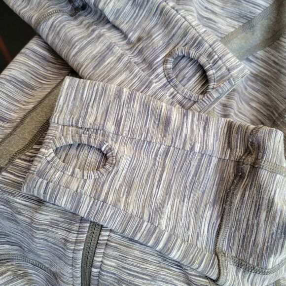 Lululemon Women's Stride Jacket Hoodie Wren Space Dye Zipper High Collar | Sz 10 - Picture 10 of 16